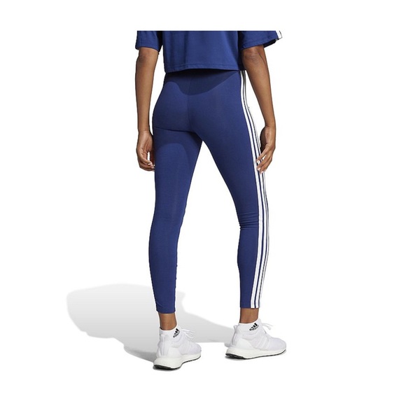 Adidas Women's Navy Leggings with White Stripes Size Small NWT - Picture 2 of 10